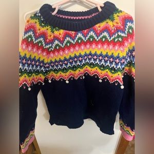 Mini Boden girls fairisle sweater